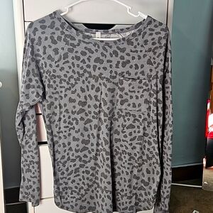 Animal print long sleeve shirt